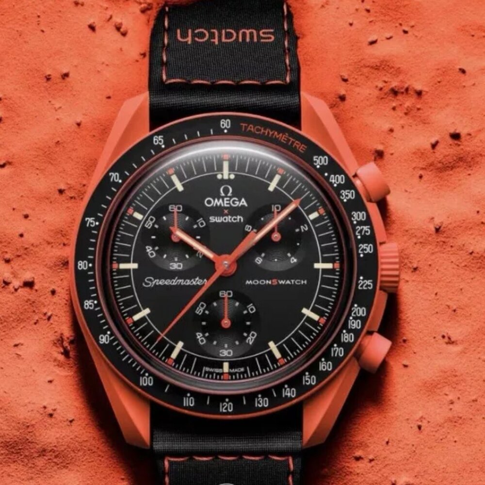 Authentic OMEGA X SWATCH Bioceramic MoonSwatch Collection Mission on Earth LAVA